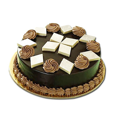 "Round shape Chocolate Kaju kathili Cake - 1kg - Click here to View more details about this Product